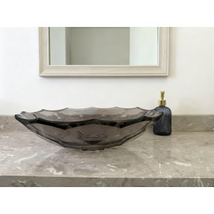 Lavabo vasque en verre transparent, vasque moderne avec bonde escamotable pour salle de bain | LAV-FWS103