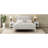 Antique White Headboard Bed Frame, Solid Wood, Queen, No Box Spring Required Queen Frame With Wood And Exquisite Headboard, Spring, Look-501926908-501926910