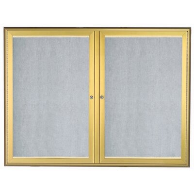 LED Lighted Enclosed 3' H x 4' W Wall Mounted Bulletin Board -  AARCO, LOWFC3648G
