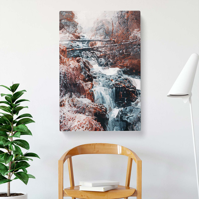 Forest In Norway In Abstract - Wrapped Canvas Print, 50cm H x 35cm W x 3cm D