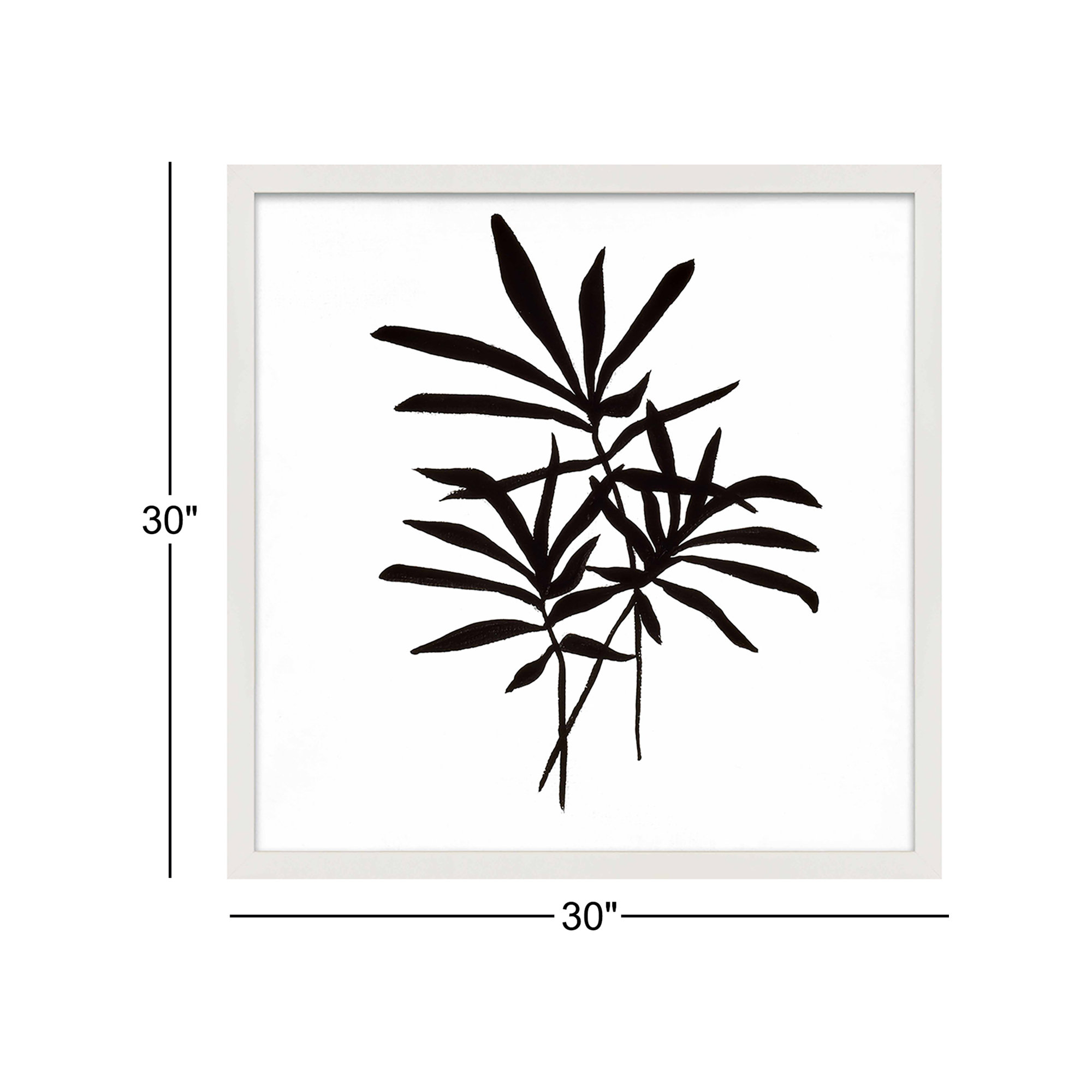 Modern Botanical, Set Of 2 by Lee Lessem, White Framed Paper, 30" H x 30" W x 1.25" D