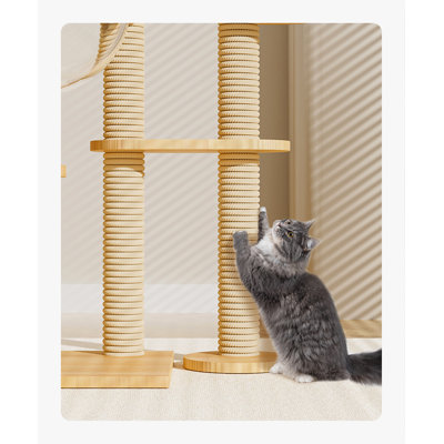 68.90" Natural Color Standard Solid + Manufactured Wood Cat Tree