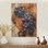 Turquoise hortensias sur glissoire en bois II - Art mural en bois d'hortensias - sur bois de pin naturel