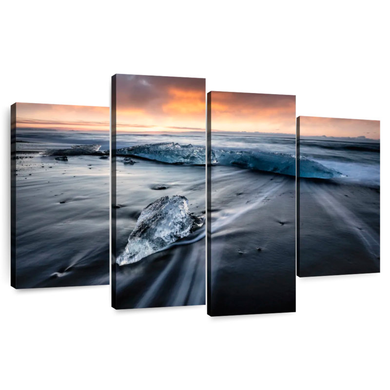 Lynelle Iceberg At Sunrise At Jokulsarlon Lagoon I, 27" H x 43" W