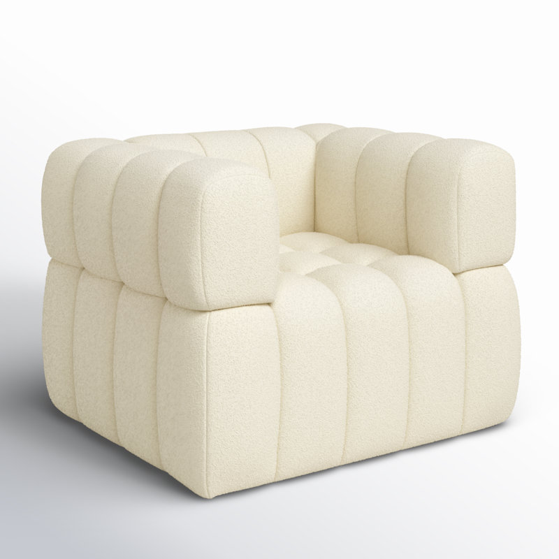 Don Calyna Upholstered Armchair, Cream Boucle