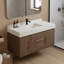 Meuble-lavabo mural 39 po avec lavabo encastré en céramique et comptoir en pierre frittée Oberdorf-899271643