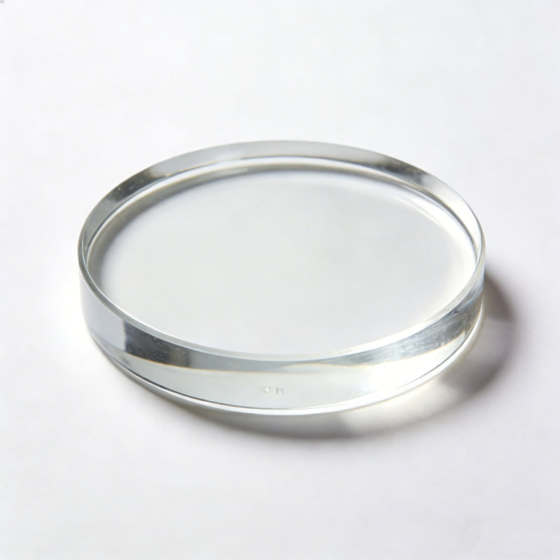 Rehausse en acrylique de 5 po de diamètre x 1 po d'épaisseur, bloc circulaire en acrylique transparent de poids du papier