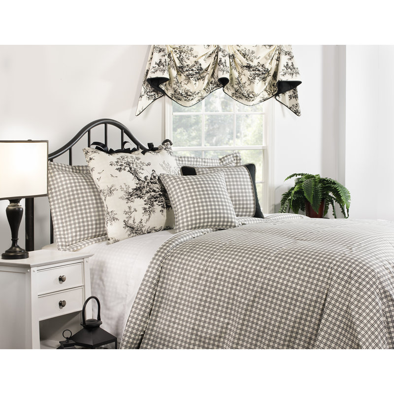  Bouvier Plaid Traditional Cotton Duvet Set, King Duvet Cover + 2 Shams
