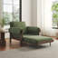 32,28 po Fauteuil inclinable convertible 3-en-1 en chenille verte avec dossier réglable