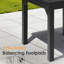 Ensemble repas extensible pour 4 personnes en aluminium avec coussins amovibles Warran-106913427-106913527