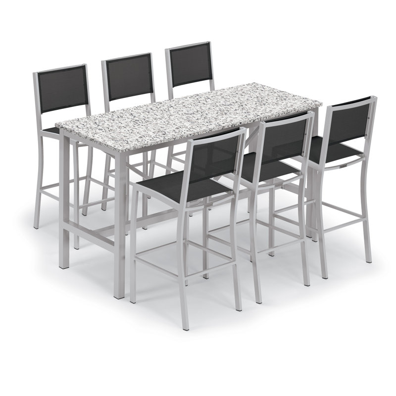 Travira Outdoor Bar Table, Litecore Ash
