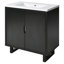 Ensemble de meuble-lavabo 30 po avec lavabo, armoire combinée, armoire de rangement pour salle de bain, structure en bois massif-885472266