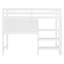 Lit mezzanine en bois avec tablettes-759835581