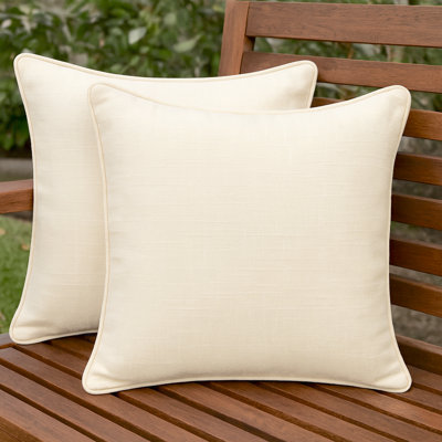 Coussins décoratifs avec passepoil sur le bord | Housses de coussin d'extérieur Welted Edge | Taies d'oreiller à cordon
