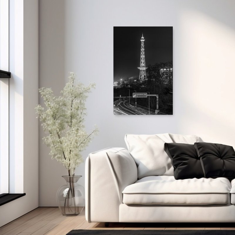 «Berlin Tower Trails», impression d'art moderne abstrait géométrique, H 36 po x l 24 po