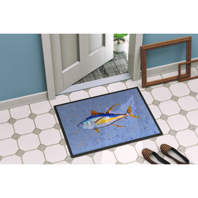 Tapis de porte d’intérieur anti-dérapant à poisson thonière