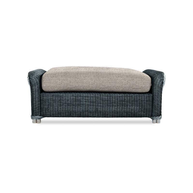 Reflections Outdoor Ottoman, Demo Stone, Denim Blue
