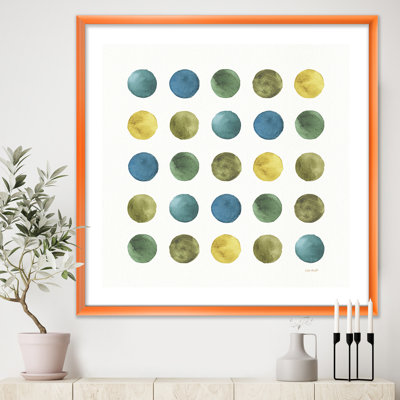 " Green Tones Geometric Circles "