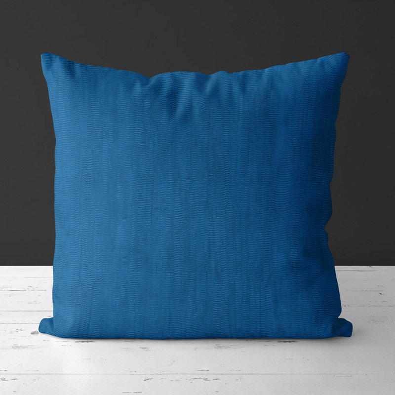 Housse de coussin carré et insert, Bleu denim