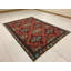 Tapis tissé à plat de couleur rouille / bleu clair / ivoire 6 pi 8 po x 9 pi 5 po