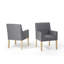 Rockefeller 44cm H Polyester Blend Upholstered Armchair in Grey-14227966