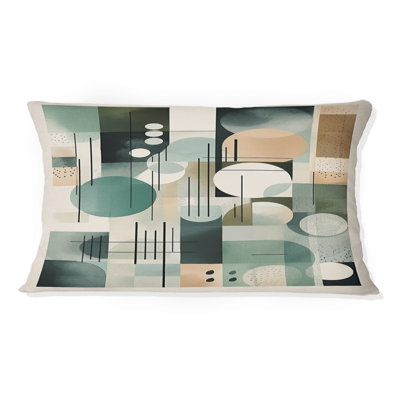 Coussin décoratif vert et noir