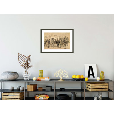 U. S. Cavalry Hunting Garza Men on the Rio Grande by Frederic Remington -Framed Giclee Print