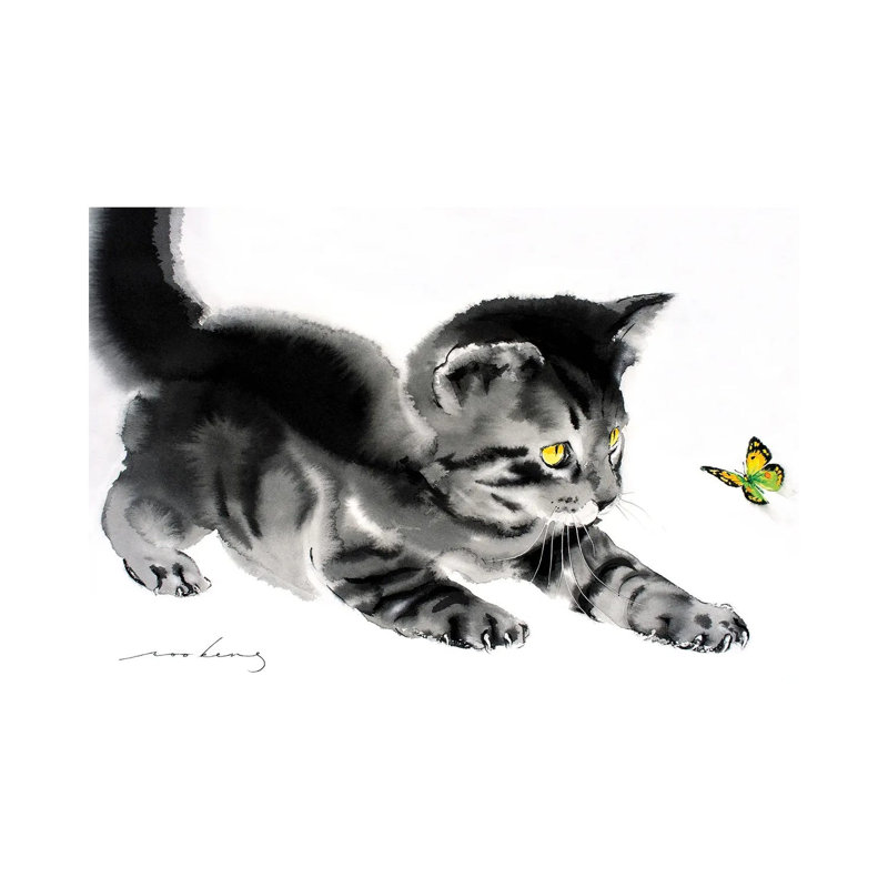 Winged Friend 1 Piece Wrapped Canvas Painting