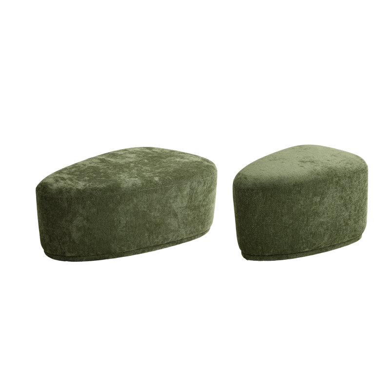 Upholstered Ottoman, Hunter Green