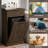 Tilt Out Trash Cabinet with Drawer, Wooden Hidden Garbage Bin Holder, Freestanding Kitchen Trash Can Storage Cabinet, Waste Bin Hideaway Station for Kitchen Dining Room-135348605