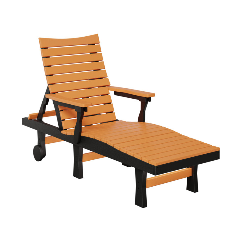 Chaise longue Berlin Gardens Bristol, Mango Orange Top/Black Base