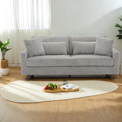 Canapés en velours côtelé de qualité supérieure, design contemporain pour le salon, compacts et confortables