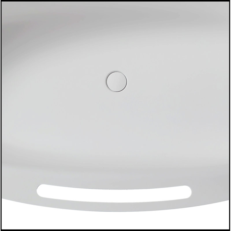 65'' White Fiberglass Freestanding Soaking Bathtub