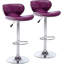 Ensemble de 2 tabourets de bar pivotants réglables et réglables en cuir de polyuréthane avec dossier et repose-pieds-117204132-117204134
