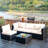 Rattan Sectional Seating Group with Cushions-232317166