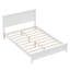 Lit plateforme moderne en bois massif blanc