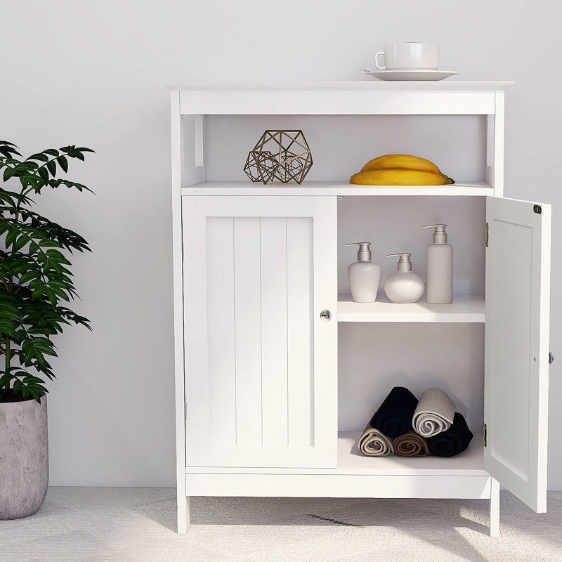 Armoire de rangement pour salle de bain avec portes à double volets