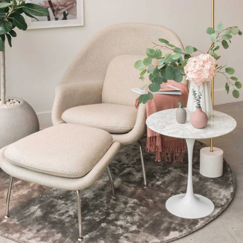 Averelle Faux Marble Round Side Tables, Set of 2