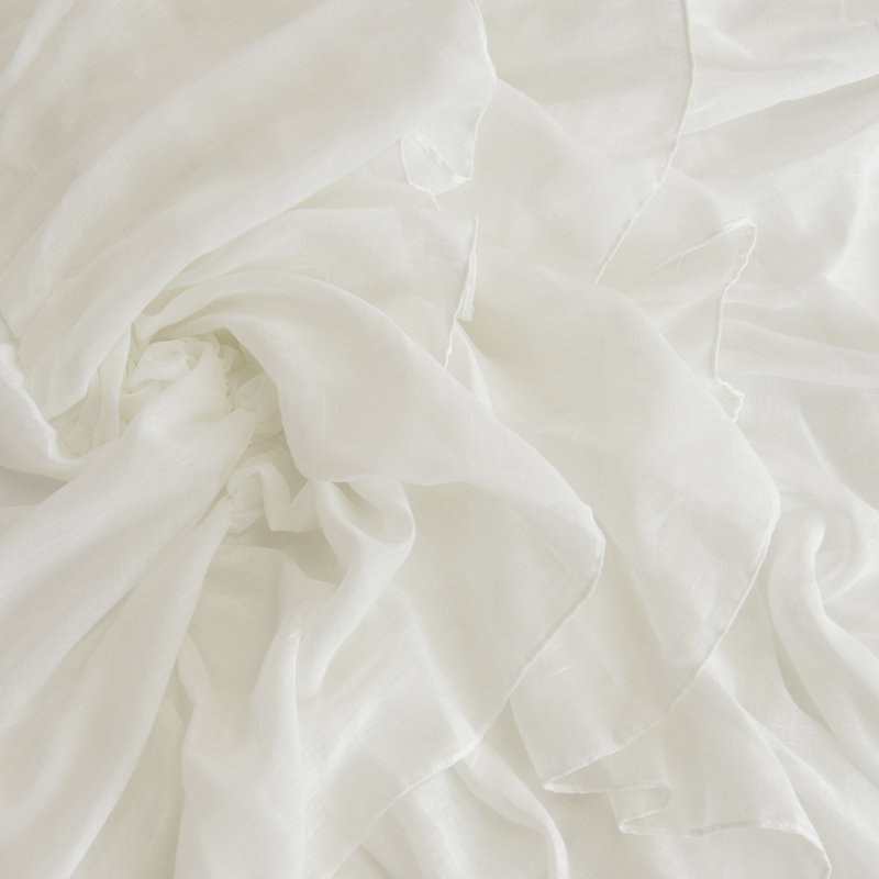 Panneau coulissant semi-transparent Neuville Ruffle, Blanc