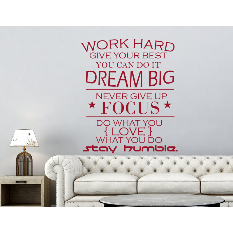 Non-Wall Damaging Wall Decal, 36" H x 42" W, Burgundy