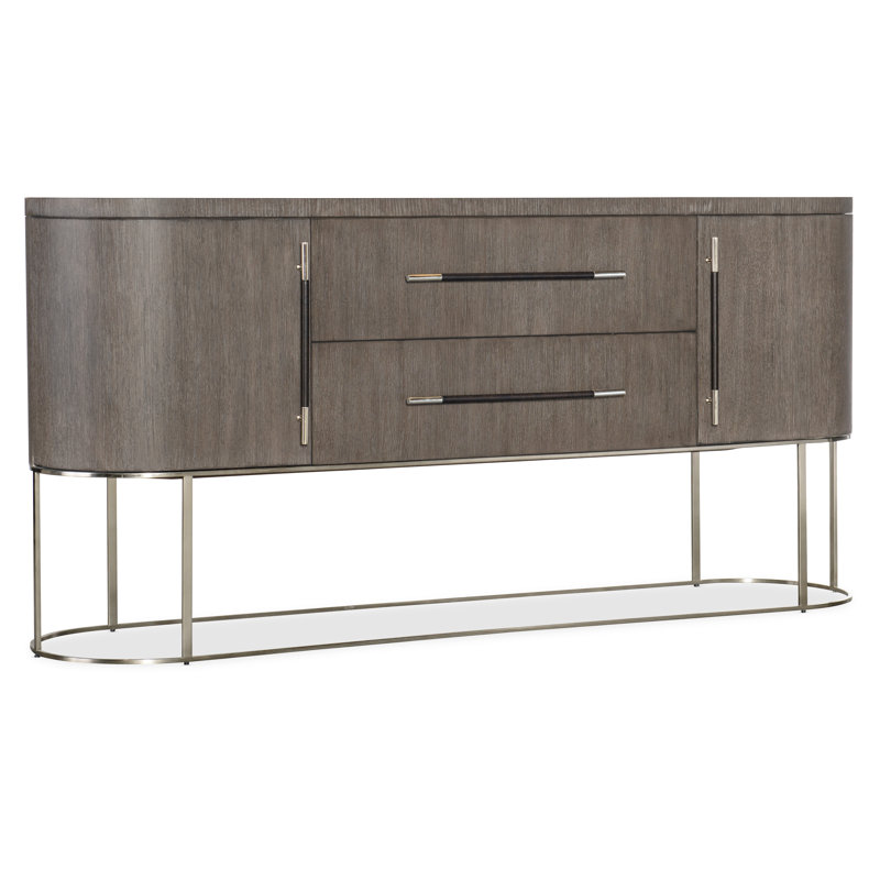 Modern Mood 76'' Sideboard, Black/Dark Brown