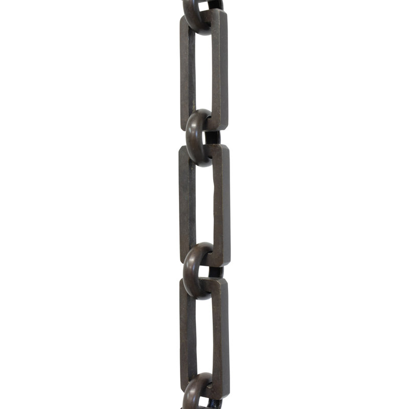 Chaîne à charnière rectangulaire, Bronze, H 12 po x l 0,94 po x P 0,26 po