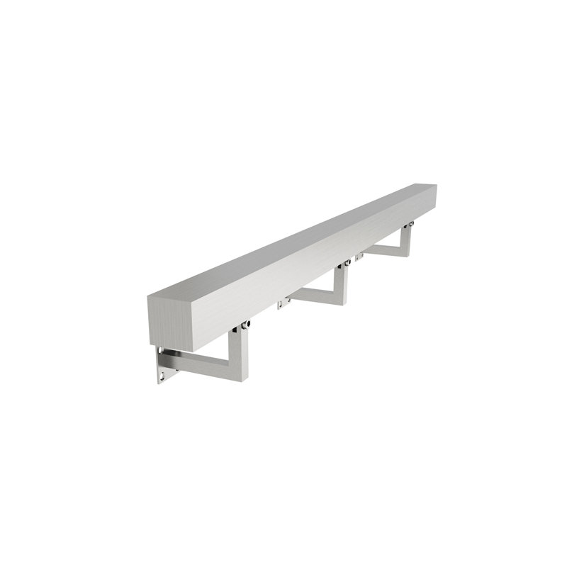1-1 / 2 po x 1-1 / 2 po x 96 po Main courante carrée en acier inoxydable brossé, Acier Inoxydable