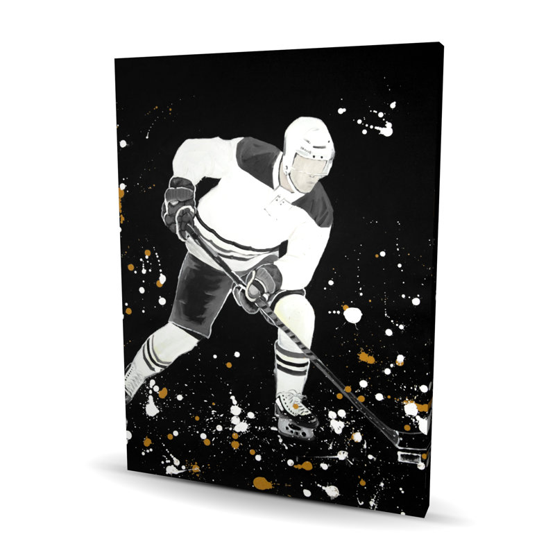 Joueur de hockey en action - «Man Cave Sports», décoration sur toile