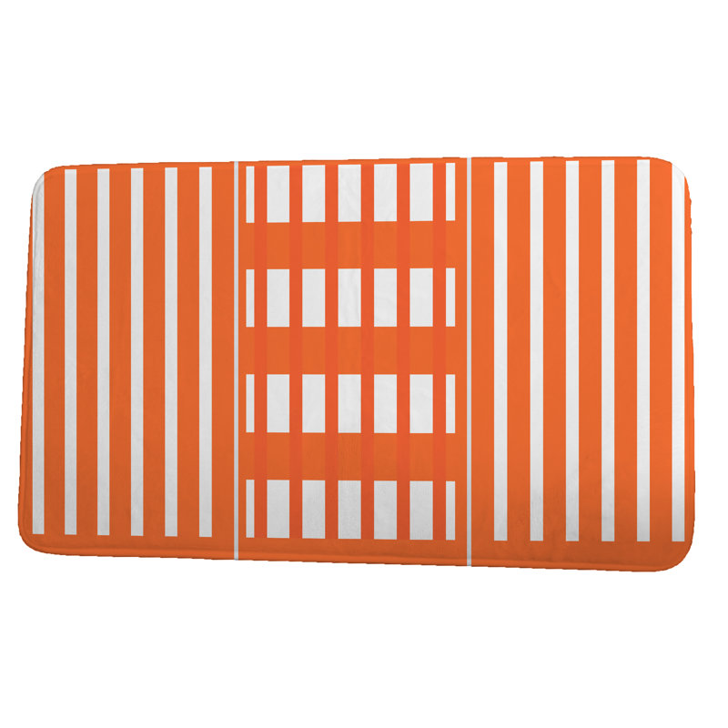 Tapis pour salle de bain Naomi, l 17 po x L 24 po, Orange