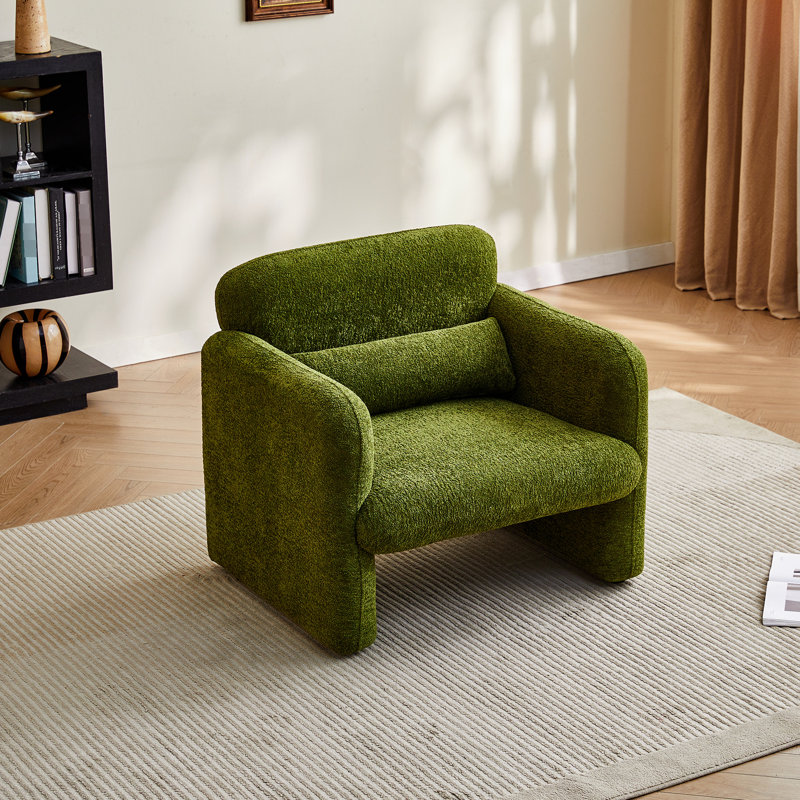 Velours simple de 34 po, avec support lombaire, convient à un appartement, un bureau, un salon, une structure en bois massif, un siège mi-moelleux, aucun oreiller de soutien nécessaire, un coussin en mousse idéal, facile à installer
