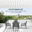 Steel Patio Dining Set Table,