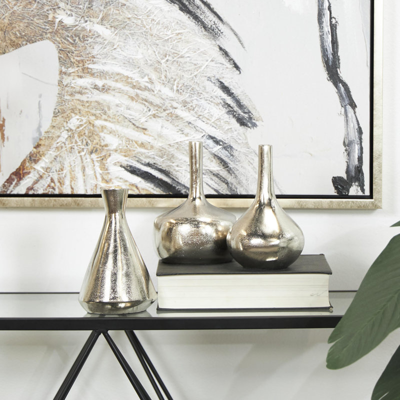 Bozeman Earthenware Table Vase, Silver