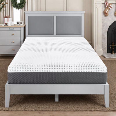 Matelas hybride 12 po en mousse viscoélastique gélifiée et à ressorts ensachés 12 po - Soulagement de la pression, Contour du corps, Matelas dans une boîte, Sensation ferme moelleuse - Simple / Double / Grand / Très grand / Très grand californien