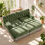 Canapé modulaire en velours 2 pièces Chesterfield l 76,6 po x P 60,3 po x H 34,2 po